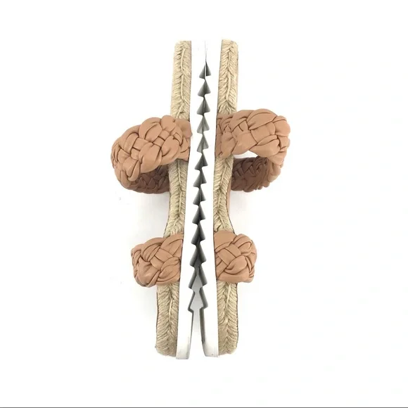 Marc Fisher Tan Brown Macaroon Jaimee Espadrille Slide Sandal - Picture 4 of 8